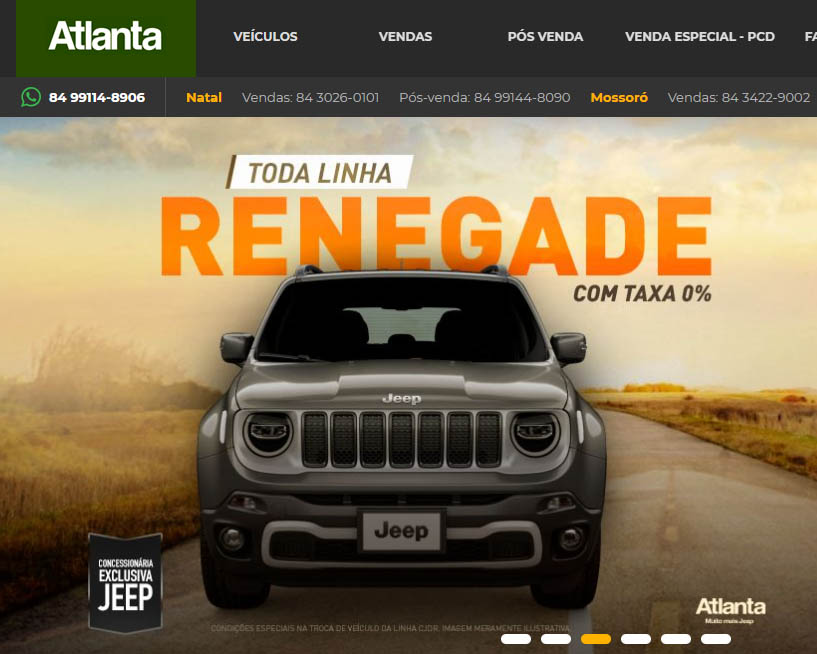 Toda Linha Jeep com Taxa zero e bônus no seu seminovo