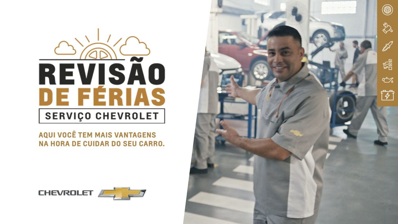 Revisão de férias com ofertas imperdíveis na rede de concessionárias Chevrolet