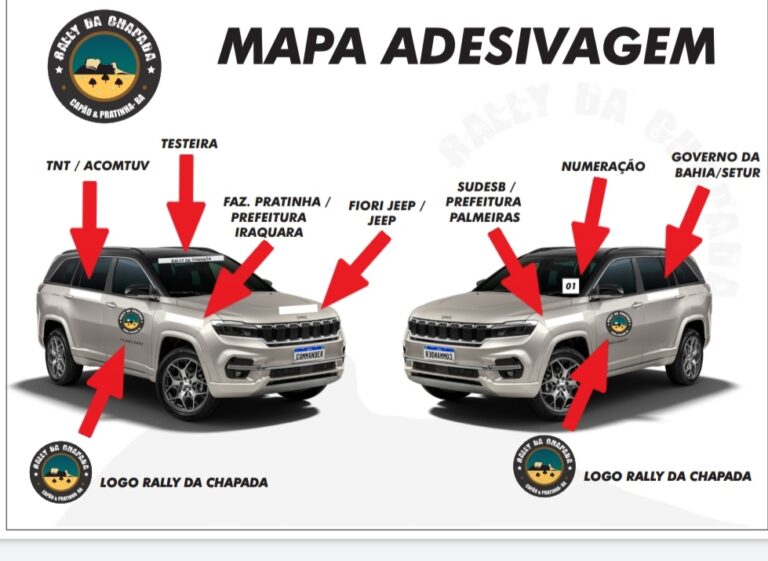 Rally da Chapada: adesivagem dos veículos ocorrerá no sábado