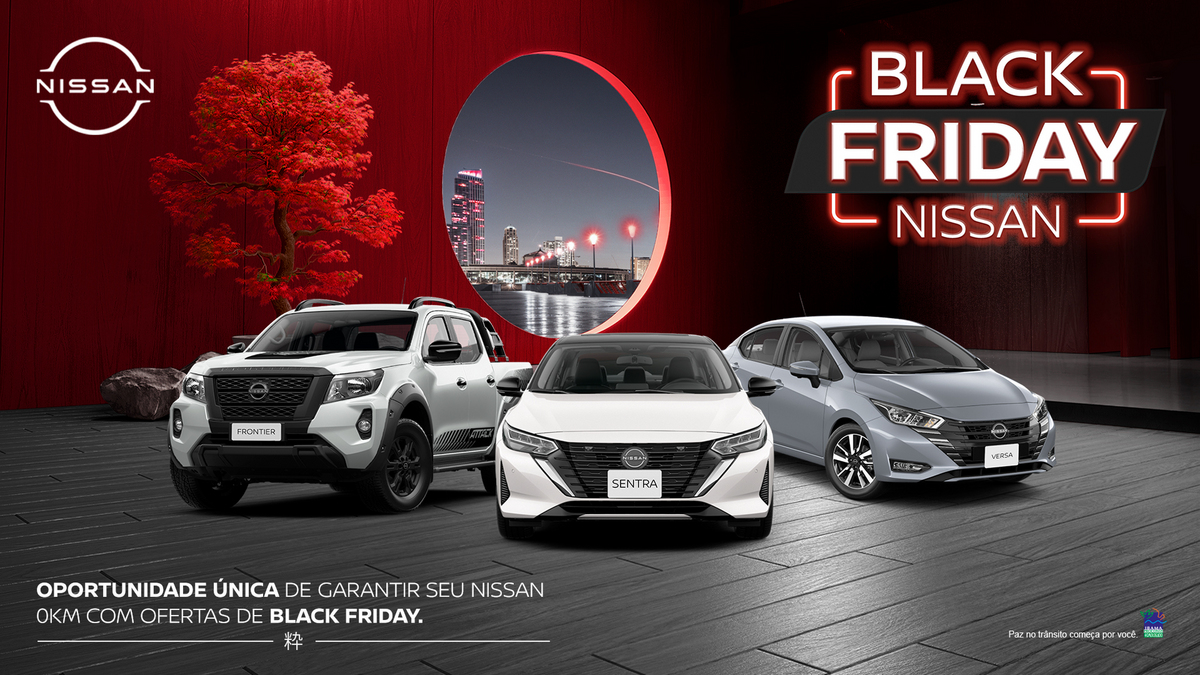 Black Friday Nissan para Frontier, Kicks, Sentra e Versa