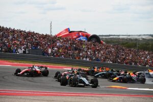 A largada do GP dos EUA no Circuito das Américas