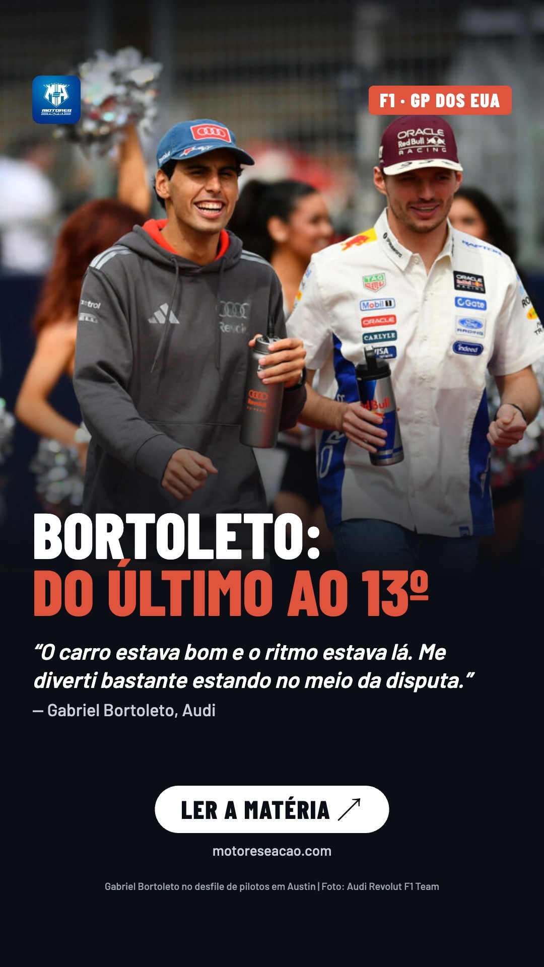 Bortoleto: do último ao 13º no GP dos EUA