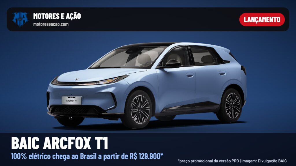 BAIC ARCFOX T1, elétrico lançado no Brasil