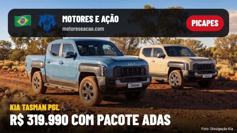 Kia Tasman PGL chega por R$ 319.990 com pacote completo de assistência à condução