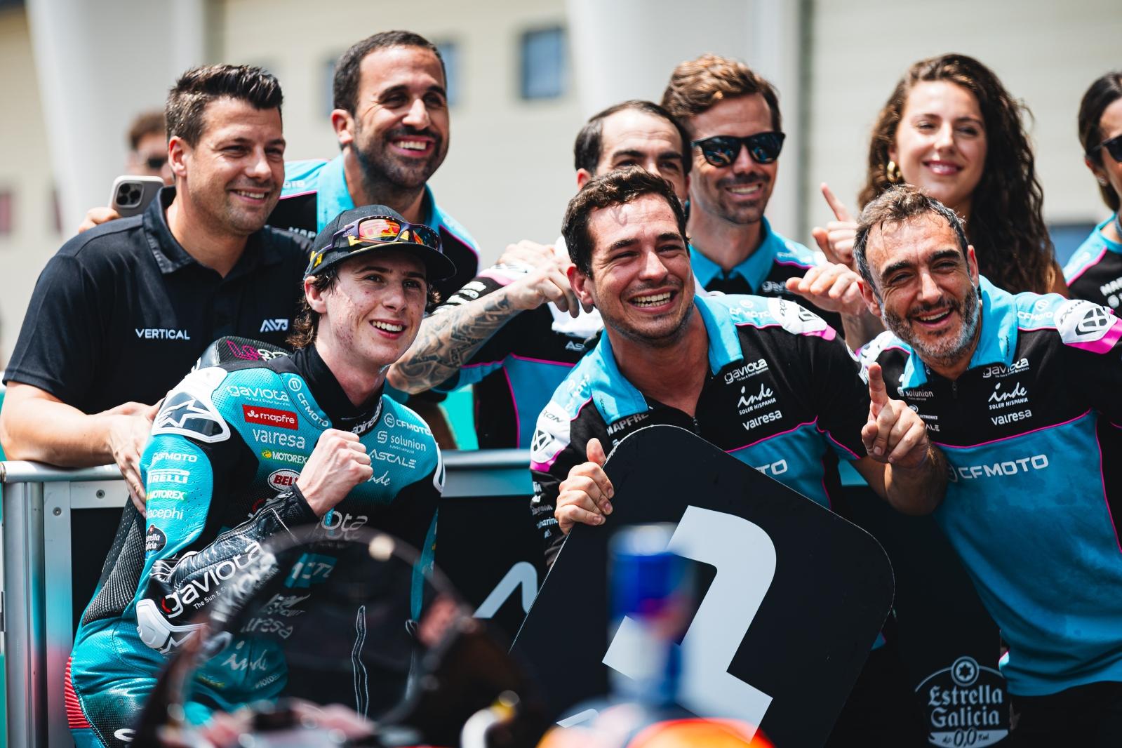 Máximo Quiles em pista com a KTM na qualificação de Moto3 do GP da Malásia 2026, em Sepang