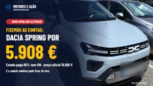 Novo apoio aos elétricos: fizemos as contas e o Dacia Spring pode custar 5.908 euros